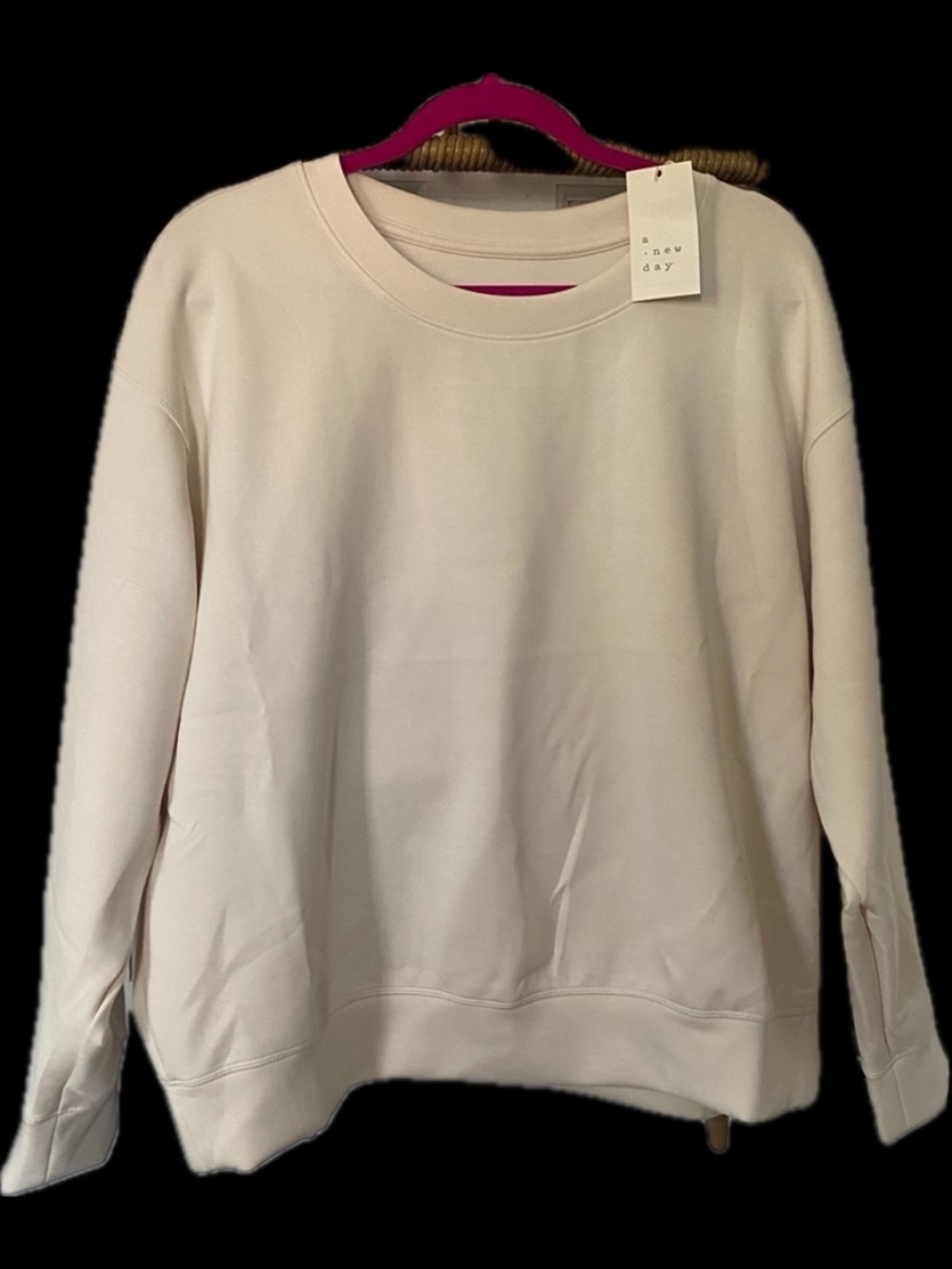 a new day Cream Crewneck Pullover Sweatshirt